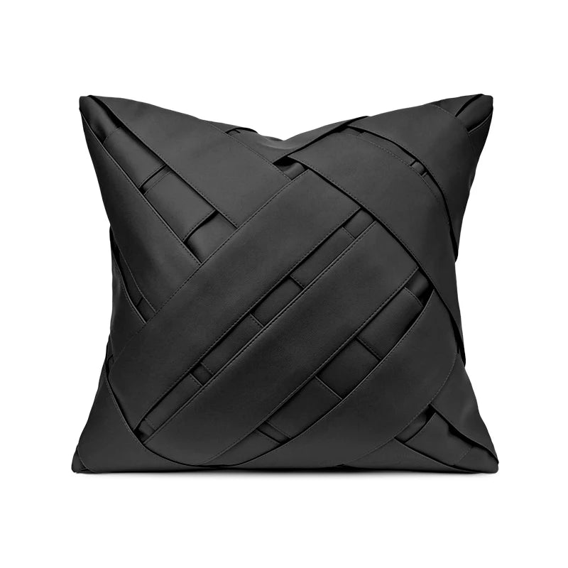 Modern Simple Bla Series Sofa Pillow Luxury Soft Decoration Sample Room Pig Skin Simulation Long Waist Pillow Cuion